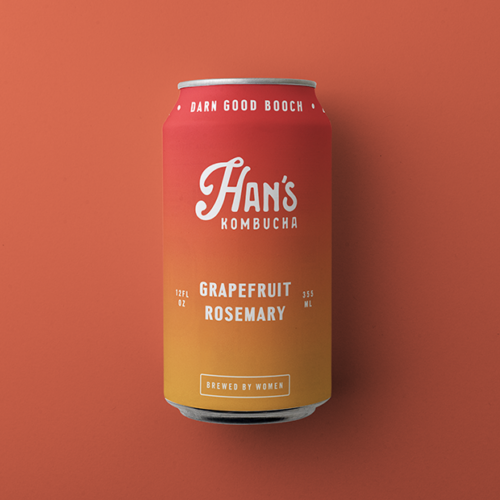 Can of Han's Kombucha - Grapefruit Rosemary Kombucha