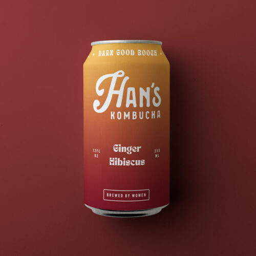 Can of Han's Kombucha - Ginger Hibiscus Kombucha