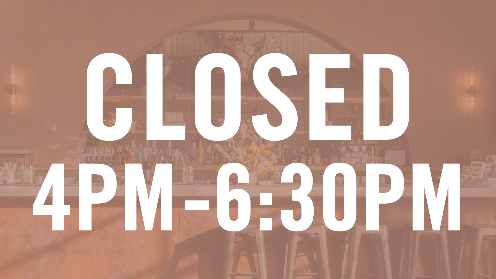 Taproom Closed from 4-6:30 PM
