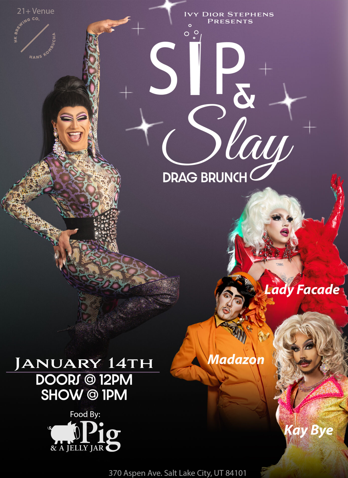 Sip and Slay Drag Brunch January 14 2024