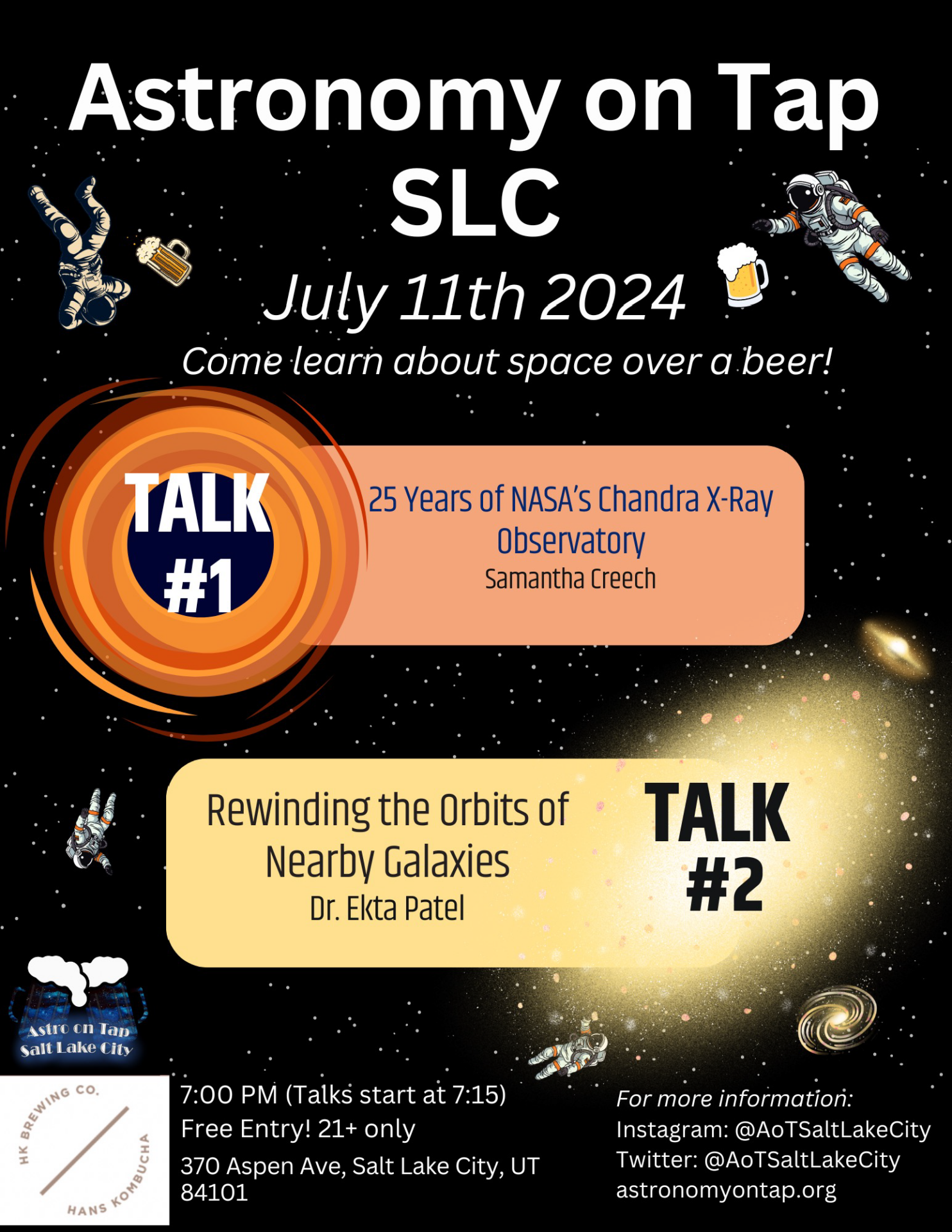 Astronomy on Tap SLC July
