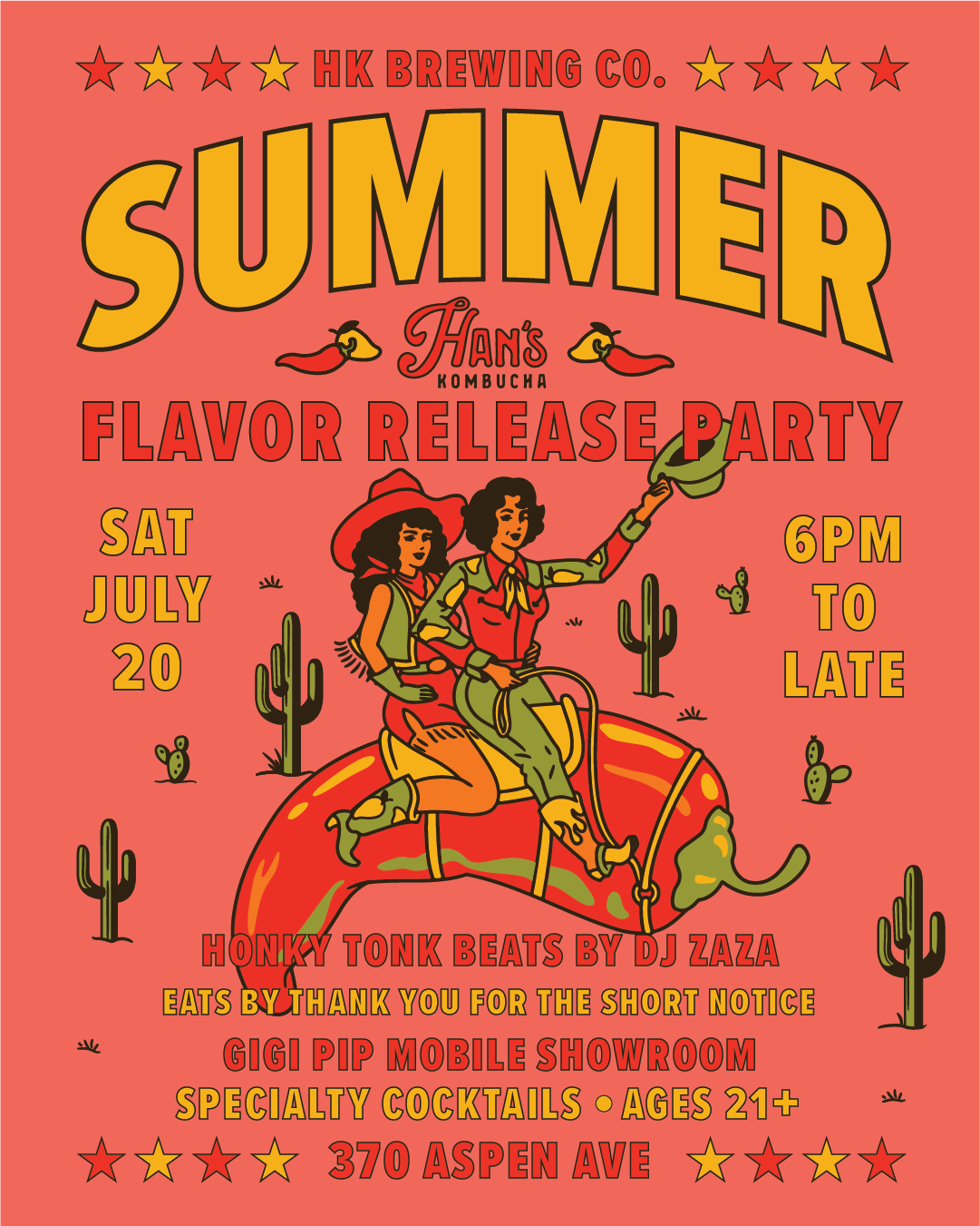 Han's Kombucha Summer Flavor Release Party at HK Brewing